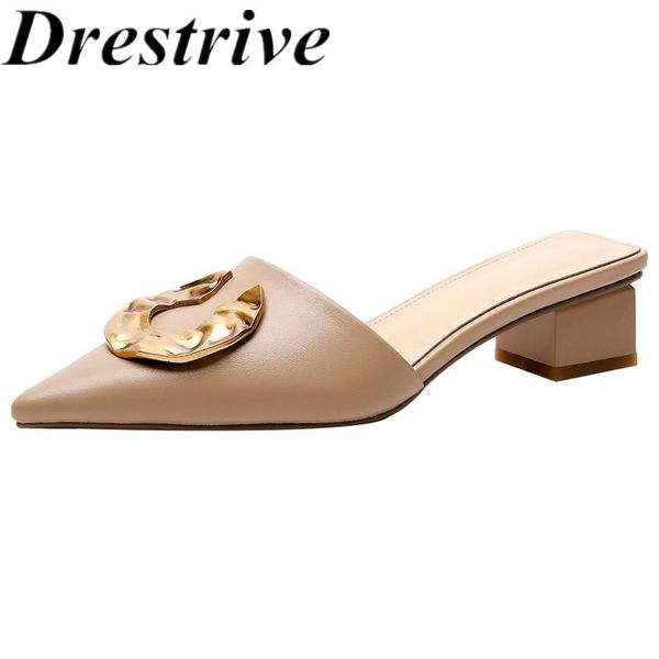 dress shoes drestrive women slipper pointed toe cow leather 2021 summer high heel pumps metal mules thick square heels, Black
dress shoes drestrive women slipper pointed toe cow leather 2021 summer high heel pumps metal mules thick square heels, Black