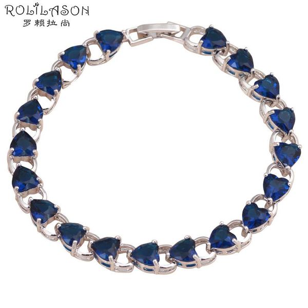 charm bracelets rolilason romantic design heart shape navy blue crystal zircon silver color wedding items fashion jewelry tbs763, Golden;silver
charm bracelets rolilason romantic design heart shape navy blue crystal zircon silver color wedding items fashion jewelry tbs763, Golden;silver