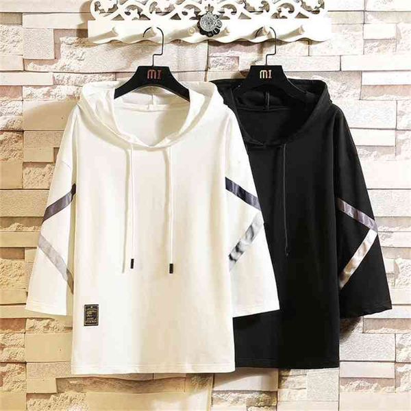 casual short sleeves hoodies summer black white hip hop loose skateboard casual men's streetwear punk clothes plus oversize 210720
casual short sleeves hoodies summer black white hip hop loose skateboard casual men's streetwear punk clothes plus oversize 210720