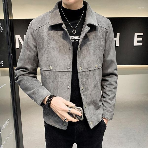spring coat men's and autumn korean fashion handsome 2021 leisure loose jacket jackets, Black;brown
spring coat men's and autumn korean fashion handsome 2021 leisure loose jacket jackets, Black;brown