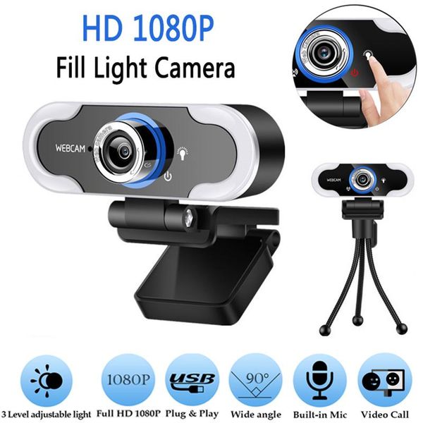 fill light web camera 1080p full hd webcam 2mp conference pc with microphone for live broadcast video usb webcams
fill light web camera 1080p full hd webcam 2mp conference pc with microphone for live broadcast video usb webcams