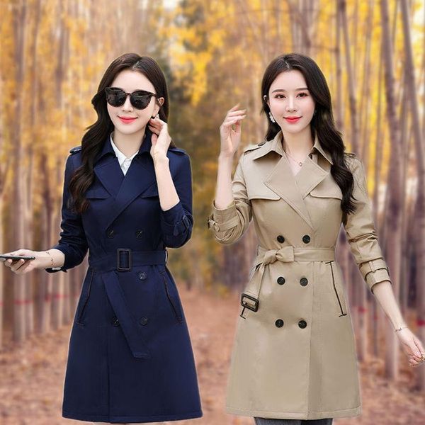 women's trench coats women 2021 spring autumn long coat female double breasted slim ladies outerwear windbreaker with belt x126, Tan;black
women's trench coats women 2021 spring autumn long coat female double breasted slim ladies outerwear windbreaker with belt x126, Tan;black