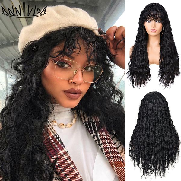 long hair kinky curly wigs with bangs for black women natural glueless water wave heat resistant wavy hair synthetic wig annivia
long hair kinky curly wigs with bangs for black women natural glueless water wave heat resistant wavy hair synthetic wig annivia