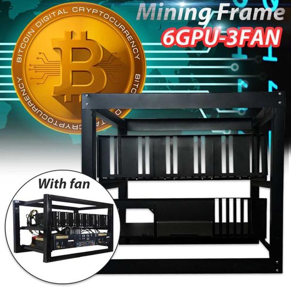 fans & coolings 2021 6 gpu open air miner mining frame case coin ring support bracket holder rack for with 3
fans & coolings 2021 6 gpu open air miner mining frame case coin ring support bracket holder rack for with 3