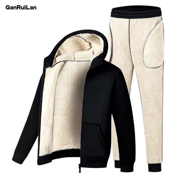 tracksuits men set thick fleece hoodies+pants suit zipper hooded sweatshirt sportswear set male hoodie sporting suits 210518, Gray
tracksuits men set thick fleece hoodies+pants suit zipper hooded sweatshirt sportswear set male hoodie sporting suits 210518, Gray