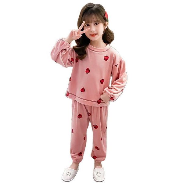 pajamas winter polyester fiber girls set korean version fashion printing long-sleeve 2-piece suit casual children's home service, Blue;red
pajamas winter polyester fiber girls set korean version fashion printing long-sleeve 2-piece suit casual children's home service, Blue;red