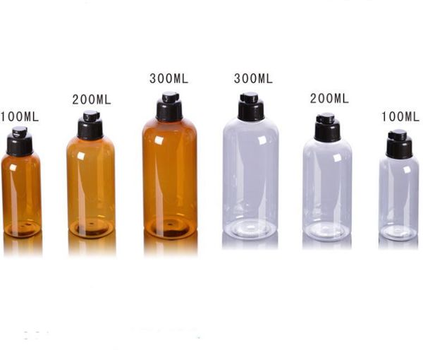 250pcs fast 100ml 200ml 300ml clear/amber cosmetic bottles with black flip luxury pet plastic sn storage & jars
250pcs fast 100ml 200ml 300ml clear/amber cosmetic bottles with black flip luxury pet plastic sn storage & jars