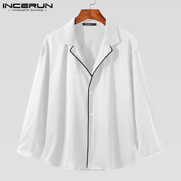 fashion men shirt patchwork turn down collar long sleeve streetwear button brand casual shirts leisure camisas s-5xl incerun men's, White;black
fashion men shirt patchwork turn down collar long sleeve streetwear button brand casual shirts leisure camisas s-5xl incerun men's, White;black