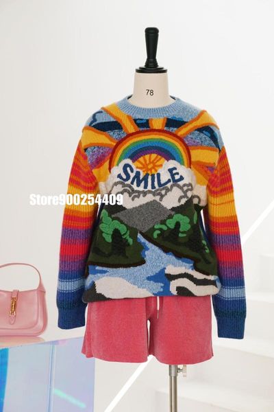 women's sweaters 2021 fashion women rainbow colour elegant pullover sweater, haute couture style lady casual wool cashmere sweater, White;black
women's sweaters 2021 fashion women rainbow colour elegant pullover sweater, haute couture style lady casual wool cashmere sweater, White;black
