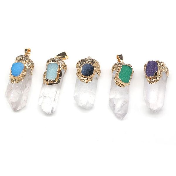 charms selling natural stone pendant crystal cluster beads exquisite fashion for making diy necklace accessories, Bronze;silver
charms selling natural stone pendant crystal cluster beads exquisite fashion for making diy necklace accessories, Bronze;silver
