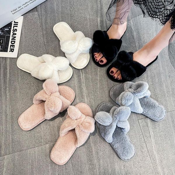 slippers women's autumn and winter fashion cross wool women flat cotton warm fluffy female non slip house shoes, Black
slippers women's autumn and winter fashion cross wool women flat cotton warm fluffy female non slip house shoes, Black