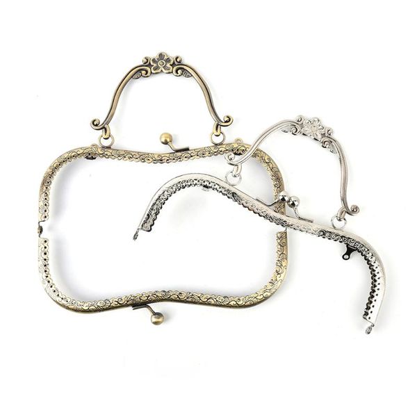 bag parts & accessories diy 20.5cm vintage elegant women purse frame clutch clasp with handle hardware knurling bronze silver 1pcs, Black
bag parts & accessories diy 20.5cm vintage elegant women purse frame clutch clasp with handle hardware knurling bronze silver 1pcs, Black