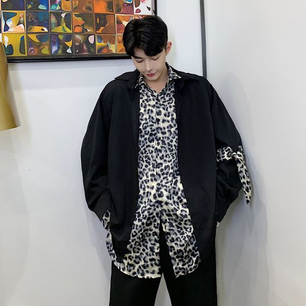 men's casual shirts men long sleeve leopard splice loose cardigan male vintage streetwear hip hop outerwear 2snb, White;black
men's casual shirts men long sleeve leopard splice loose cardigan male vintage streetwear hip hop outerwear 2snb, White;black