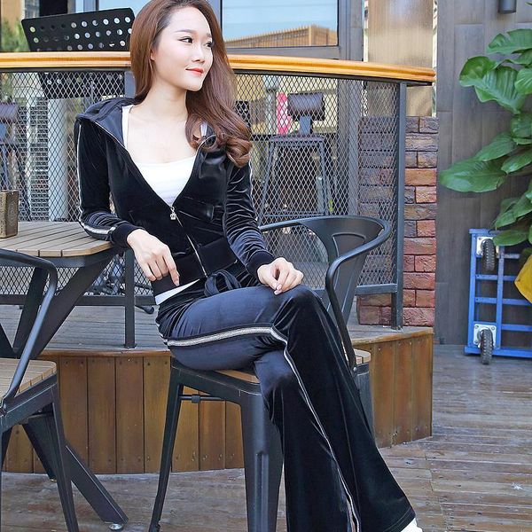two piece dress female velvet suit fashion 2 set thick outfits hoodies and sweat pants for women, White
two piece dress female velvet suit fashion 2 set thick outfits hoodies and sweat pants for women, White