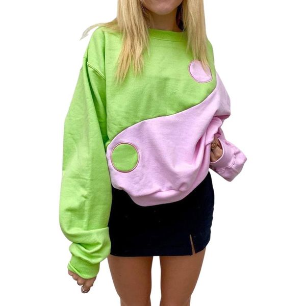 women's hoodies & sweatshirts women yin and yang autumn long sleeve loose round neck color block oversized pullovers, Black
women's hoodies & sweatshirts women yin and yang autumn long sleeve loose round neck color block oversized pullovers, Black