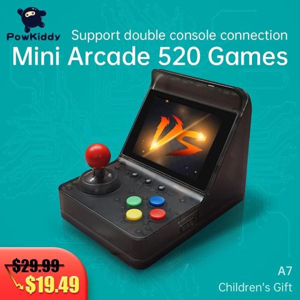 portable game players powkiddy a7 3 "32-bit mini arcade handset console built-in 520 games supports two online children's gift
portable game players powkiddy a7 3 "32-bit mini arcade handset console built-in 520 games supports two online children's gift