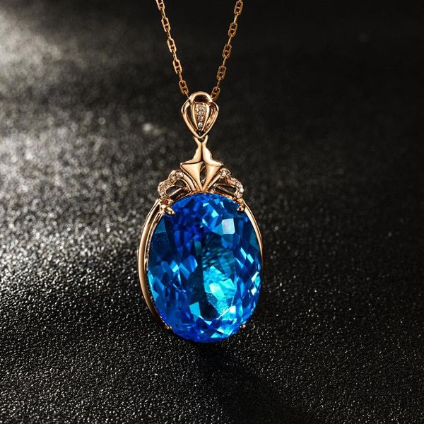 pendant necklaces crystal female big blue stone & pendants rose gold color queen oval necklace fashion choker for women, Silver
pendant necklaces crystal female big blue stone & pendants rose gold color queen oval necklace fashion choker for women, Silver