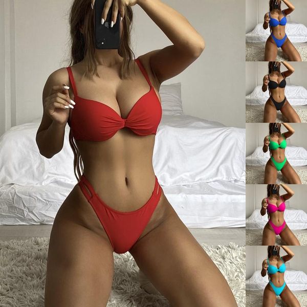 one-piece suits 2021 women pure color swimwear summer style lady bandage bikini set push-up bra bathing suit brazilian biquini swimsuit
one-piece suits 2021 women pure color swimwear summer style lady bandage bikini set push-up bra bathing suit brazilian biquini swimsuit