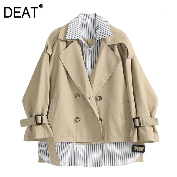 women's jackets deat spring summer lapel long sleeve black khaki striped split joint big size jacket women coat fashion tide js248, Black;brown
women's jackets deat spring summer lapel long sleeve black khaki striped split joint big size jacket women coat fashion tide js248, Black;brown