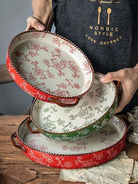 dishes & plates hand-painted sakura baking pan ceramic household double handle soup plate japanese restaurant tableware pizza bakeware
dishes & plates hand-painted sakura baking pan ceramic household double handle soup plate japanese restaurant tableware pizza bakeware