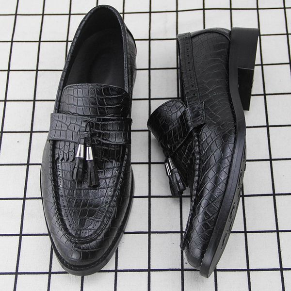 45.46.47 size crocodile pattern mens shoes autumn new british tassel mens casual leather shoes slip-on all-match hair stylist fashion weddin, Black
45.46.47 size crocodile pattern mens shoes autumn new british tassel mens casual leather shoes slip-on all-match hair stylist fashion weddin, Black