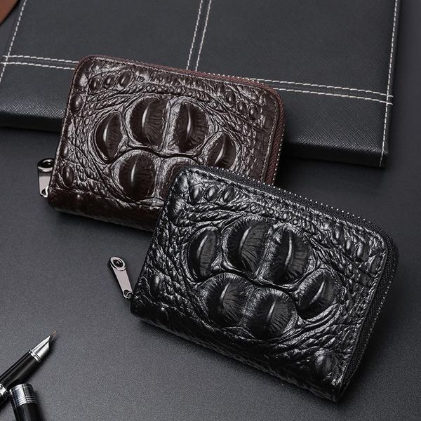 card holders crocodile bag layer cowhide multifunctional wallet large capacity multi position male and female cover zipper, Brown;gray
card holders crocodile bag layer cowhide multifunctional wallet large capacity multi position male and female cover zipper, Brown;gray
