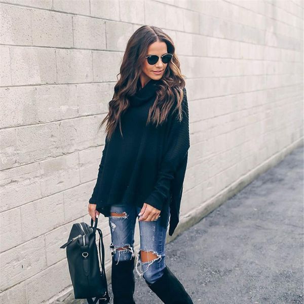 women's sweaters 2021 autumn women turtlneck pullovers and loose soft shawl poncho bat long sleeve pullover sweater, White;black
women's sweaters 2021 autumn women turtlneck pullovers and loose soft shawl poncho bat long sleeve pullover sweater, White;black