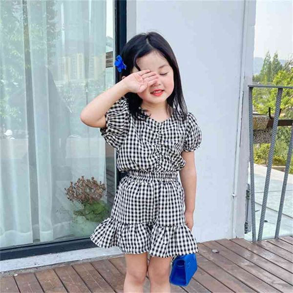 summer arrival girls fashion plaid sets short kids korean design suit 210528, White
summer arrival girls fashion plaid sets short kids korean design suit 210528, White