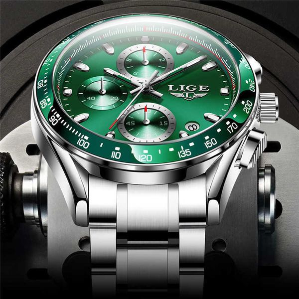 men watches lige fashion sport stainless steel waterproof watch men brand luxury luminous chronograph quartz clock 210527, Slivery;brown
men watches lige fashion sport stainless steel waterproof watch men brand luxury luminous chronograph quartz clock 210527, Slivery;brown