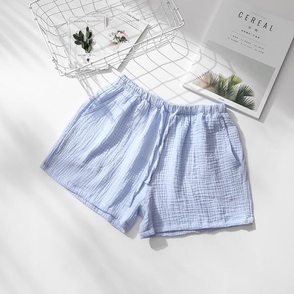 men's pants couple sleep bottoms solid cotton crepe for men and women shorts elastic waist casual simple daily home wear clothing 2021, Black
men's pants couple sleep bottoms solid cotton crepe for men and women shorts elastic waist casual simple daily home wear clothing 2021, Black