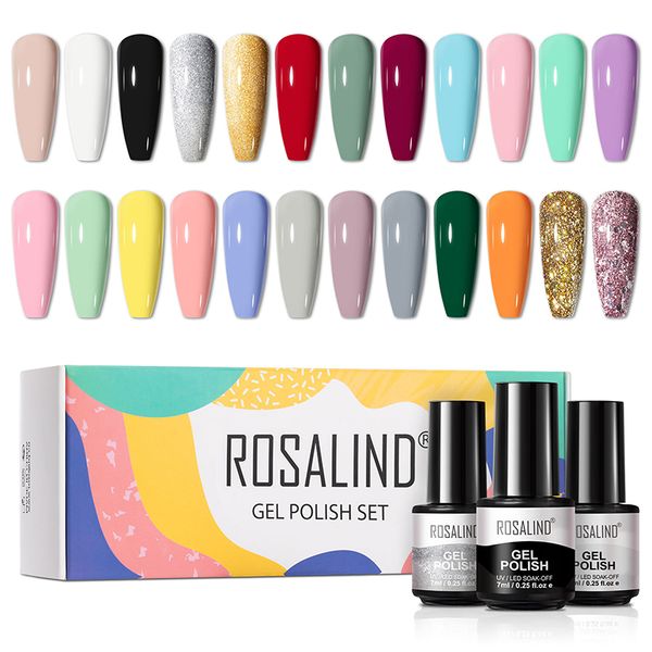 rosalind 24pcs color gel polish kits 7ml uv/led nail polish long lasting professional manicure set with private label
rosalind 24pcs color gel polish kits 7ml uv/led nail polish long lasting professional manicure set with private label