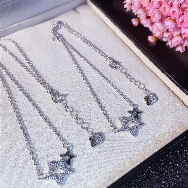 all matching fashion designer sparkling zircon decorative double stars pendant real 925 sterling silver women trendy necklace chains
all matching fashion designer sparkling zircon decorative double stars pendant real 925 sterling silver women trendy necklace chains