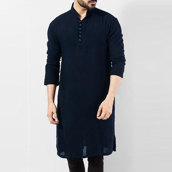 men's casual shirts selling product in 2021 arabic style fashion simple long shirt muslim robe clothing camisas para hombre, White;black
men's casual shirts selling product in 2021 arabic style fashion simple long shirt muslim robe clothing camisas para hombre, White;black