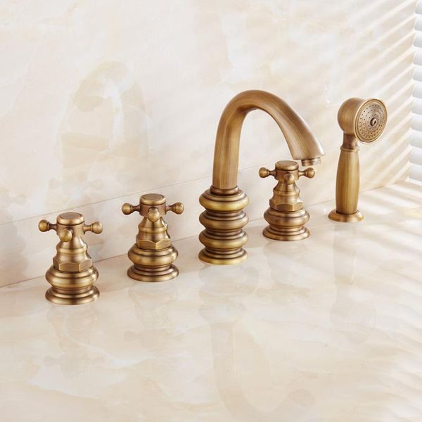 bathroom sink faucets bathtub brass antique bronze finish luxury 5 hole faucet set rainfall shower hand basin and cold mixer taps
bathroom sink faucets bathtub brass antique bronze finish luxury 5 hole faucet set rainfall shower hand basin and cold mixer taps