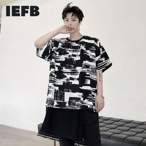 iefb oversize t-shirt for men summer geometric pattern hem contrast color patchwork round neck loose men's short sleeve t-shirts 210524, White;black
iefb oversize t-shirt for men summer geometric pattern hem contrast color patchwork round neck loose men's short sleeve t-shirts 210524, White;black