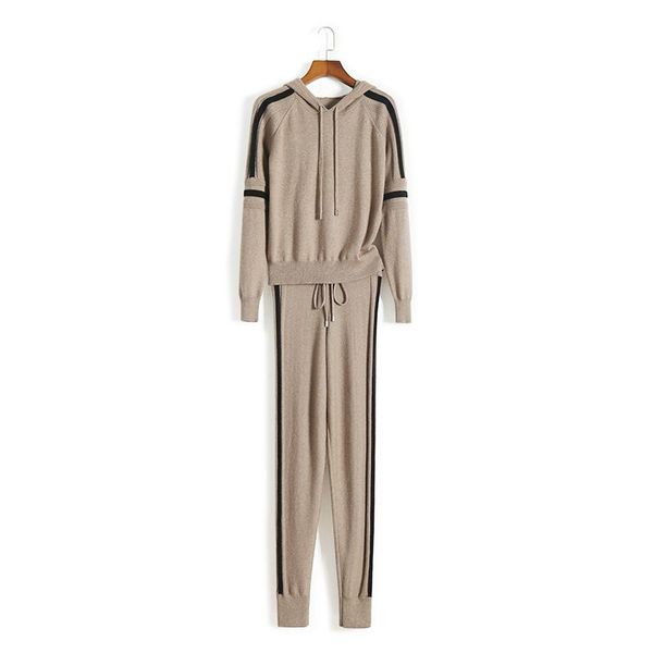 women's two piece pants cashmere arrival wool full suit fashion 2021 hooded knit sweater and trousers casual warm two-piece set women t, White
women's two piece pants cashmere arrival wool full suit fashion 2021 hooded knit sweater and trousers casual warm two-piece set women t, White