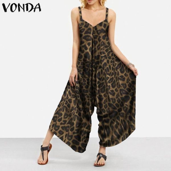 women's jumpsuits & rompers vonda womens summer playsuits sleeveless vintage leopard printed long overalls casual retro, Black;white
women's jumpsuits & rompers vonda womens summer playsuits sleeveless vintage leopard printed long overalls casual retro, Black;white