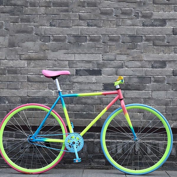 fixed gear bicycle 26 inch road bike single speed colorful vintage frame man and woman student bikes
fixed gear bicycle 26 inch road bike single speed colorful vintage frame man and woman student bikes