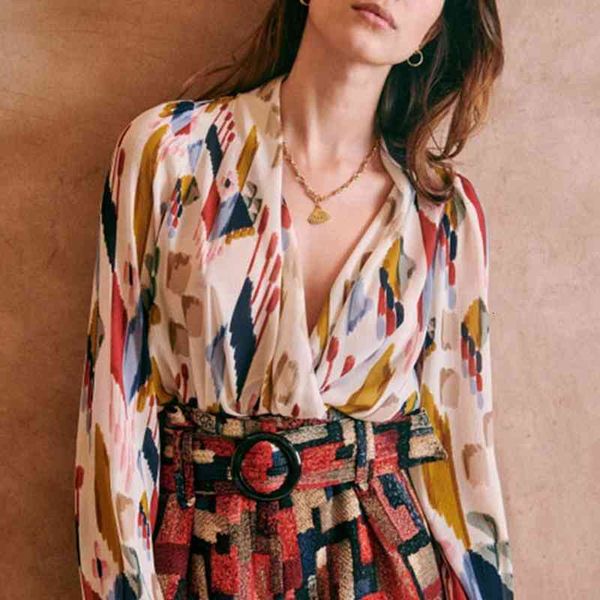 women's knits & tees deep v neck shirts femme oil print long sleeve pleated buttons loose elegant blouse retro mujer woman sh, White
women's knits & tees deep v neck shirts femme oil print long sleeve pleated buttons loose elegant blouse retro mujer woman sh, White