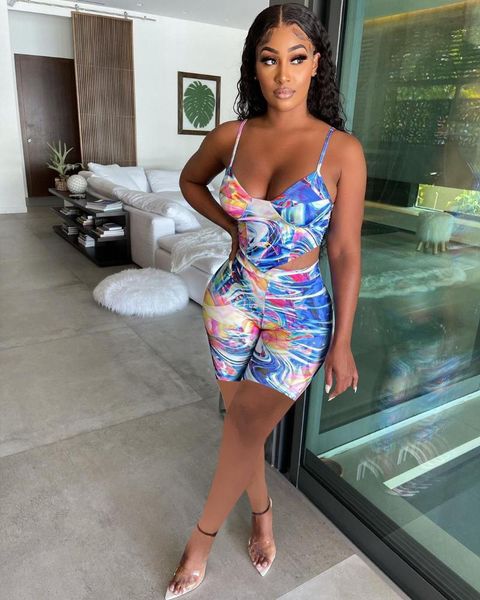 women's tracksuits 2021 european and american fashion sling printed casual two-piece vest, Gray
women's tracksuits 2021 european and american fashion sling printed casual two-piece vest, Gray