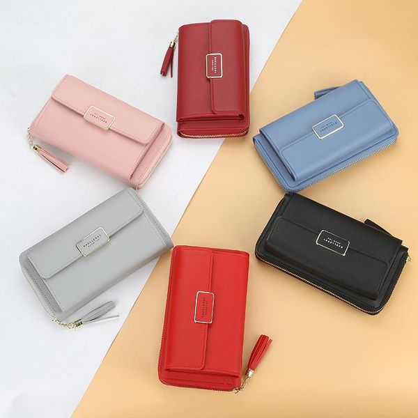 wallets baellerry women's shoulder bags zipper tassel long style purses multi-function buckle mobile phone square organizer, Red;black
wallets baellerry women's shoulder bags zipper tassel long style purses multi-function buckle mobile phone square organizer, Red;black