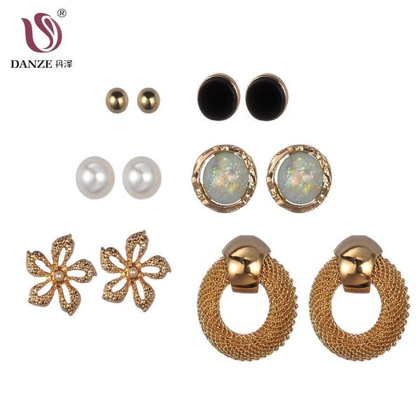 stud danze fashion 6 pair/set women round opal crystals earrings for piercing simulated pearl flower, Golden;silver
stud danze fashion 6 pair/set women round opal crystals earrings for piercing simulated pearl flower, Golden;silver