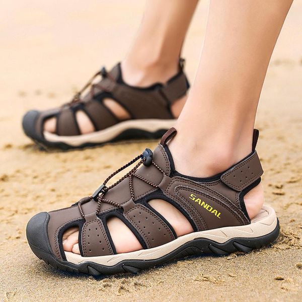 sandals arrival men fashion outdoors beach shoes large size summer platform natural leather sandales sapatos hombre sandalen, Black
sandals arrival men fashion outdoors beach shoes large size summer platform natural leather sandales sapatos hombre sandalen, Black