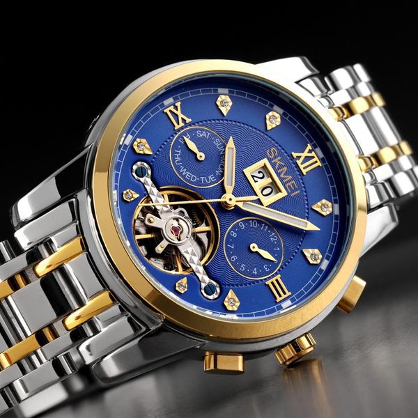 2021 skmei creative mechanical watches men automatic month dates week fashion waterproof 's 's, Slivery;brown
2021 skmei creative mechanical watches men automatic month dates week fashion waterproof 's 's, Slivery;brown
