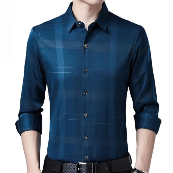 men's casual shirts 2021 long sleeve men formal social shirt streetwear striped dress mens slim regular fit clothes fashions, White;black
men's casual shirts 2021 long sleeve men formal social shirt streetwear striped dress mens slim regular fit clothes fashions, White;black