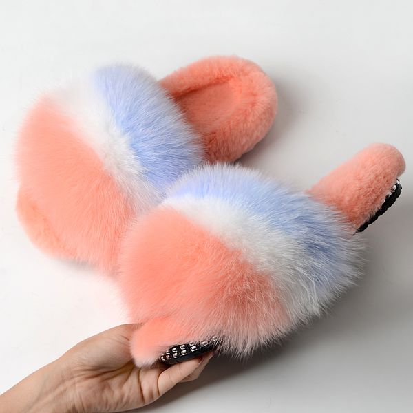 big fur slippers house women winter real fur slides home ladies fluffy slippers female furry shoes indoor soft 2021 new arrival, Black
big fur slippers house women winter real fur slides home ladies fluffy slippers female furry shoes indoor soft 2021 new arrival, Black