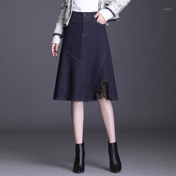 skirts autumn & winter denim skirt high waist slimming simple hollow lace all-match women a-line big swing, Black
skirts autumn & winter denim skirt high waist slimming simple hollow lace all-match women a-line big swing, Black
