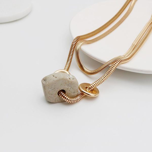 chokers snake chain chunky necklace for women big resin stone double layered luxury fine fashion accessories friendship gift 2021 a008, Golden;silver
chokers snake chain chunky necklace for women big resin stone double layered luxury fine fashion accessories friendship gift 2021 a008, Golden;silver