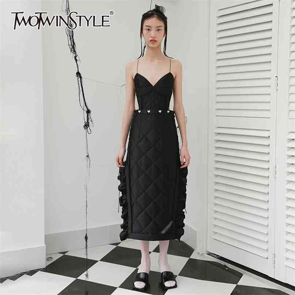 cotton black dress for women v neck sleeveless high waist sling dresses female winter clothing fashion 210520, Black;gray
cotton black dress for women v neck sleeveless high waist sling dresses female winter clothing fashion 210520, Black;gray