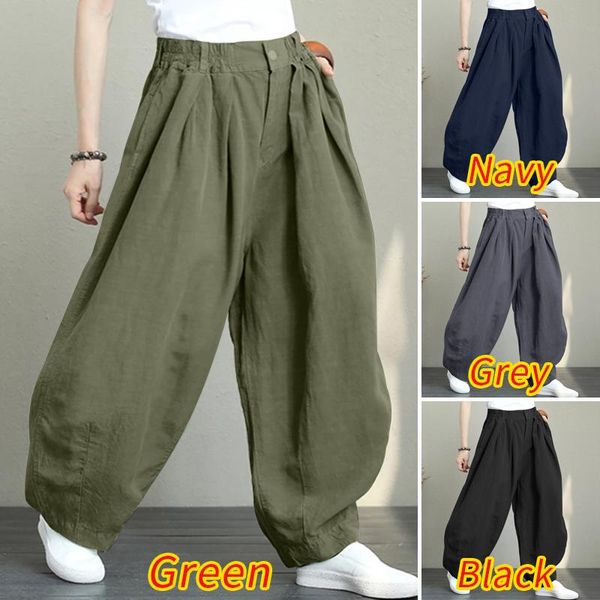 women wide leg pants casual loose elastic waist cotton linen long trousers plus size solid color elegant pantanlones s-5xl women's & ca, Black;white
women wide leg pants casual loose elastic waist cotton linen long trousers plus size solid color elegant pantanlones s-5xl women's & ca, Black;white